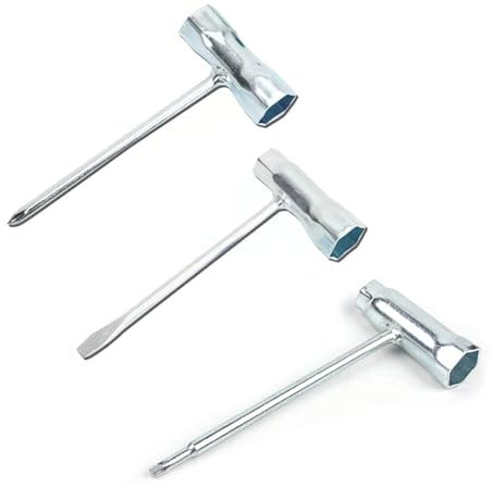 yolzhxe 3 Stück Zündkerzenschlüssel, Universal 13 x 19 mm, 16 x 19 mm T-Griff Kombischlüssel, Motorsägenschlüssel Zündkerzenschlüssel, für Motorsägenmäher Zündkerzen Entferner