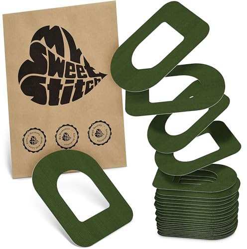 MySweetStitch - Omnipod Ringpatch 25x Fixierpflaster oval für Insulinpumpe, extra starker Halt um den Pod, wasserfest & hautfreundlich, hypoallergen, Made in Germany, Olive