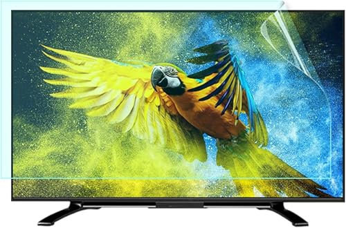 Film de Protection d'écran pour téléviseur - Filtre Anti-lumière Bleue pour écrans LCD, LED, OLED, QLED 4K HDTV de 75 à 85 Pouces et Surfaces incurvées/Transparent / 77 pouc,Clear-82inch 1831x1049mm