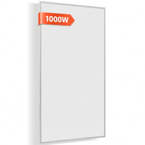 Hocosyme Infrarotheizung 1000W Wandmontage Elektroheizer TÜV-geprüft | Infrarot Wandheizung für 10-25 m² – bis 120°C in 1-3 Min mit Überhitzungsschutz, 10 Jahre Garantie.