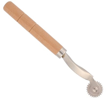Box Resizer Tool, Tear-Free Cardboard Creaser Tool with Wooden Handle Dashed Line Scoring Wheel for DIY Paper Craft Gift Box Making Bookbinding