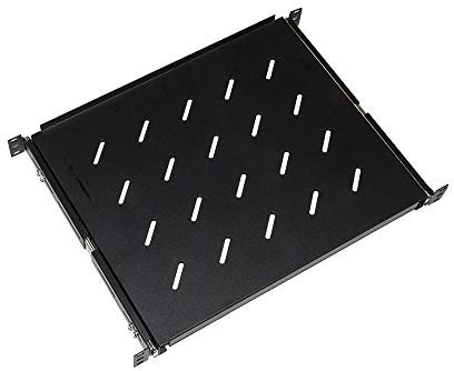 Link LKRIP350EN mensola Estraibile per Armadio Rack 19 Pollici con binari telescopici in Metallo Nero RAL9005 capacità di carico 40 kg Dimensioni 48x35x4,5 cm 1 unità