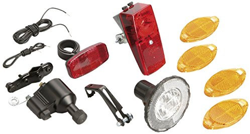 FISCHER Aufrüst-Set für dynamobetriebene Fahrräder | StVZO zulässig | mehrfarbig | 12-teilig