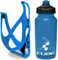 Cube HPP Cage - Matt Blue/Black & Icon Bottle - Blue, 750ml / Water Drink Flask Vessel Bidon Holder Mount Bracket Kit Lightweight Plastic Drinking Hydration Biking Bike Riding Frame Accessories