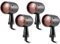 NATGIC Luz de Señal de Giro de la Motocicleta Ámbar Negro Billet Anodizado CNC Aluminio Luz Indicadora de la Motocicleta Luz de Marcha Luz de la Motocicleta Lámparas de la Luz Trasera (Paquete de 4)