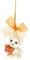 THUN Ostern 2023, Osterhase mit Blume aus Keramik, handverziert, Linie Ostern, 4 x 4 x 6 cm H