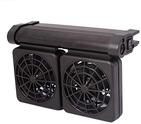 AOSEE Enfriador de pecera,Mini ventilador ajustable para pecera de tres cabezas,Enfriador de aire frío,Ventilador de refrigeración de acuario para agua dulce y salada (2 Ventilador)