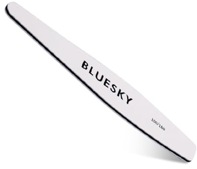 Bluesky Nail File, Rhombus, Professional Nail Tool For Gel Nails, Double Sided Dual Grade Grit 100/180, Emery Board, Manicure and Pedicure Accessories