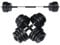 RIP X 30kg Adjustable Dumbbell Barbell Weight Set in Chrome with Bar Joiner Included