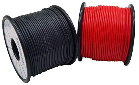 TUOFENG 22 AWG Electrical Wire 60 Meter Black Wire And 60 Meter Red Wires 0.32mm² Flexible Silicone Wires Cable Spool of Tinned Copper Wires