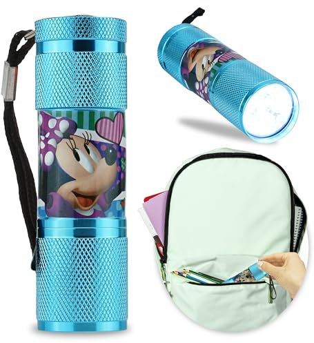 Lampe de poche Minnie Mouse en aluminium, j'ai cette torche LED, veilleuse résistante à l'eau de 8,7 cm pour le camping, la randonnée en plein air, à partir de 3 ans | Économie d'énergie