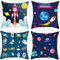 Eyands Kinderkissenbezüge - Rocket Theme Dekokissen Abdeckungen Platz Pillowcase Dekorative für Sofas, Betten, Auto, Set 4,18x18inch