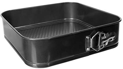 VITA PERFETTA 1 x Moule à Manqué Démontable, Moule à Gâteaux Carré avec Plateau, Revêtement Anti adhésif, Fond Amovible, Acier (26 x 26 cm)