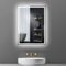 AI-LIGHTING 50X70cm Bathroom Mirror with LED Light Rectangle Illuminated Wall Mount Backlit Mirrors Anti Fog Adjustable Color Horizontal/Vertical Demister IP44