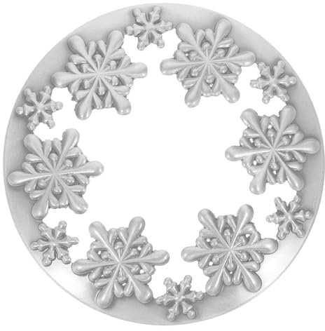 Angoily Kerze Deckel Candle Topper Für- Schneeflocken Kerzen Topper Jar Kerzen Zubehör Weihnachten Kerzenaufsatz Teelichtaufsatz 6,8cm (Splitter)