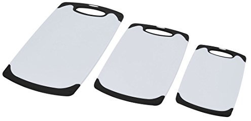 Ruilogod Cocina antideslizante resistente al calor rebanar corte Tabla de cortar 3 en 1