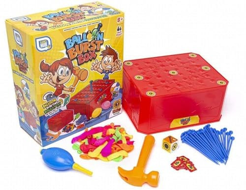 RMS International Games Hub Balloon Burst Box Game Balloon Bursting Roulette Fun Party Game Multiplayer Childrens 8+ Gift