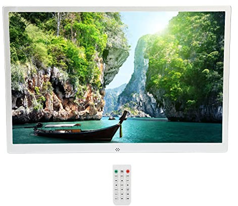 Digitaler Bilderrahmen, 17 Zoll, 1440 X 900 FHD, Hochauflösender WLAN-Bilderrahmen, 1080p-Videowiedergabe, Foto-Musik-Videoplayer, Kalenderalarm mit Elektronischem Bilderrahmen mit Fernbedienung(EU)