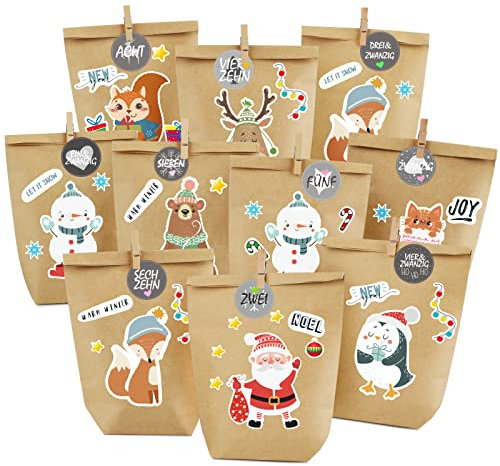 Adventskalender zum Befüllen, Adventskalender zum Selbstbefüllen – DIY Weihnachtskalender zum Basteln – Adventskalender Selber Befüllen