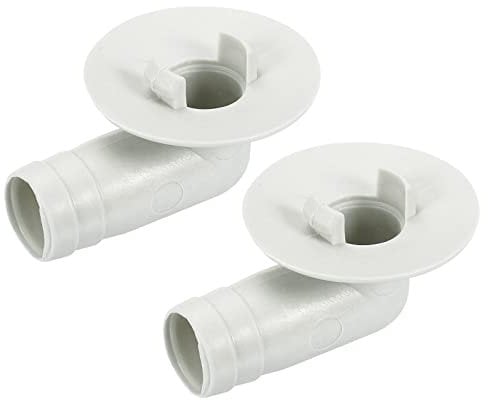 sourcing map Air Conditioner Drain Hose Connector 17mm Tube Elbow Fitting Replacement Part Accessories for Mini-Split Window AC, Beige Pack of 2