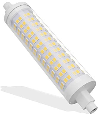 BVCL LED R7s 118mm Ampoule, ampoules linéaires non modifiables, 16W 1600lm AC220V, équivalent à une lampe halogène 160W, pour projecteur, éclairage de sécurité (Color : Warm white, Size : 1pcs)