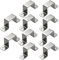 Square Pipe Clamp JruiZhp10 Pcs Square Oblong Pipe Clamp,Stainless Steel Square Tube Buckle,U-Shaped Pipe Clamp,Horseback Pipe Saddle Clamp Buckle (25 * 25mm)