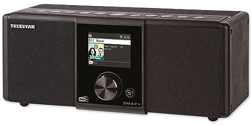Telestar DIRA S 21i + – DAB+ / Internetradio (WLAN, Webradio, UKW/DAB+, USB Aufnahme, Stereo, Notfallwarnsystem, Bluetooth, Streamingdienste) – Schwarz