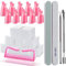 Kit de herramientas para quitar esmalte de uñas de gel, con 10 clips de uñas, 400 toallitas de uñas sin pelusa, limas de uñas 100/180, bloque amortiguador 400/4000, cepillo de uñas, empujador de