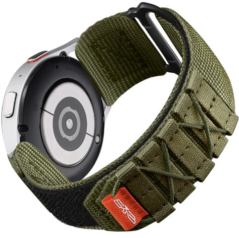 Bandletic 20 mm Armband, kompatibel mit Samsung Galaxy Watch 7/6/5/4, 44 mm, 40 mm/6 Classic, 47 mm, 43 mm/5 Pro/4 Classic/3 41 mm, militärisches robustes Nylon-Sportarmband