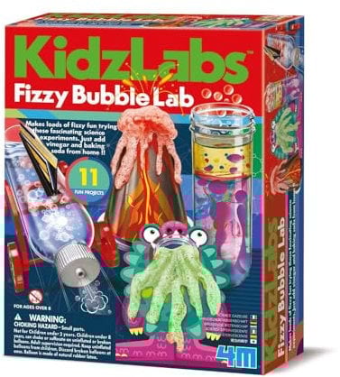 4M - Science pétillante | KidzLabs | Expériences fascinantes avec du vinaigre et du Bicarbonate de soude | Découvrez la Science de manière ludique | Plaisir d'apprentissage créatif | 68728