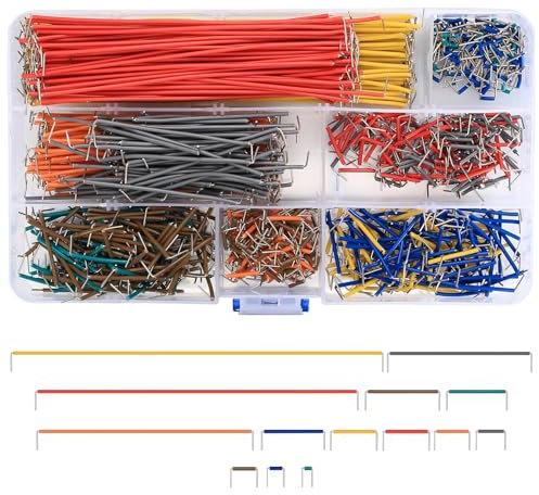 840 Pcs Jumper Wire Kit, 14 Lengths Assorted Breadboard Jumper Wires Cable, Preformed U-shape Solderless Jumper Wire Male to Male Jumpers Wires Prototyping Breadboard