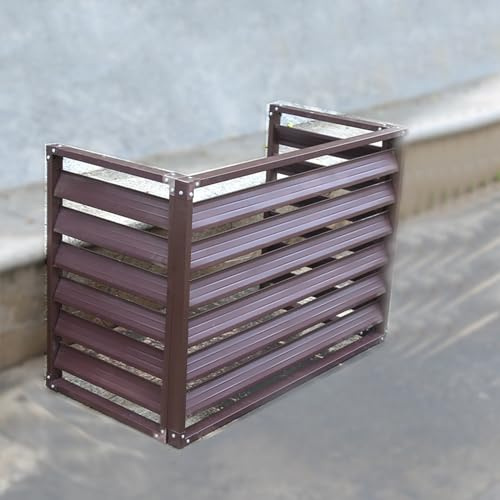 Schutzhülle für Klimaanlagen-Geländer für Kondensationsgeräte, Schutzgitter für Klimaanlagen und Wärmepumpen, Garten-Balkon-Lamellen-Pflanzenregal, Geräuschreduzierung, geeignet für Gärten, Balkone (