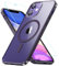 OWKEY Magnetic for iPhone 11 Case, [Compatible with MagSafe & Military-Grade Protection] with Screen Protector, Anti-Yellowing Shockproof Protective Phone Case for iPhone 11 6.1 Inch (Dark Purple)