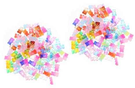 Lurrose 200stücke Glitzernde Bären Handyhüllen Süße Resin Zubehör Für Kreative Bastelprojekte Und Handy Dekorationen