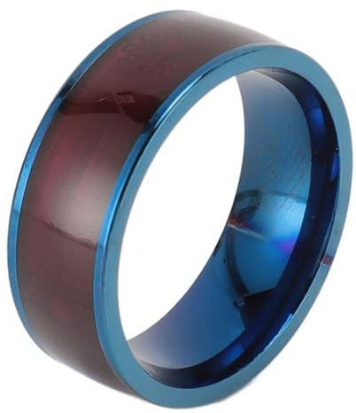 Fockety NFC Smart Ring, Wasserdichter Stahl Handy NFC Ring für Ntag213 Chip, Tragbar Fasion Ring für Männer oder Frauen Entsperren Sie Intelligente Türschlösser und übertragen Sie (Blue)
