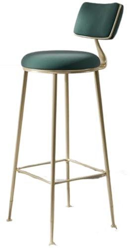 MCLIUJIA Küche Barhocker 1 Stück Theken-Barhocker, Barstühle, Thekenhöhe, Küchenhocker, Samt-Barhocker Mit Goldenem Metallrahmen Barhocker Barstuhl(Grün)