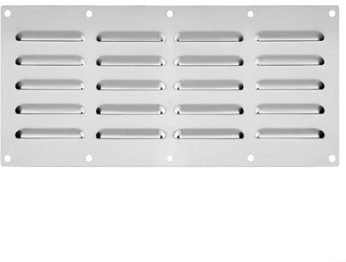 Uwithdanceme Piastra di ventilazione in acciaio inox per cucine esterne, bracieri in muratura, accessori per barbecue, 34 x 13 cm (1 pezzo)