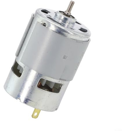 Zoegneer Motore RS775 20V Motore elettrico Motore dell'albero a forma per rondella e tosaerba dell'auto di D Motore di piccole dimensioni Costruzione in metallo Colore argento