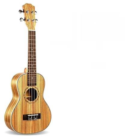 Ukulele Erwachsene 26 Zoll Zebrawood Ukulele Tenor 4 Saiten Kleine E-Gitarre Mit Tonabnehmer Ukulele Musikinstrument(B)