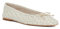 Dune London Ladies Heat Woven Leather Bow Detail Ballet Pumps Size UK 6 Flat Heel Ecru