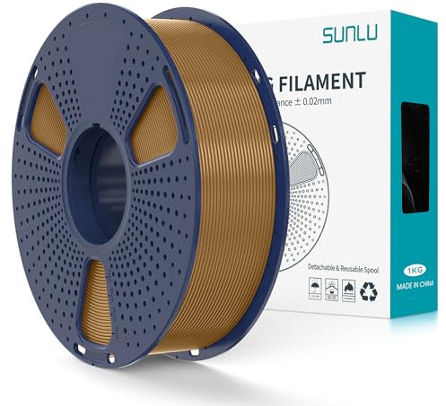SUNLU PLA+2.0 Filament 1.75mm, Upgrade PLA Plus 3D Drucker Filament, Stärker und robuster, High Speed PLA+ Filament, Maßgenauigkeit +/-0,02mm, 1KG 3D Druck PLA+ Filament, Kaffee
