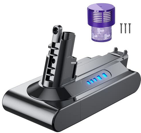 6000mAh Battery for Dyson V10, Powtree Replacement for Dyson V10 SV12 Battery Compatible with V10 Absolute/Animal/Total Clean/Cyclone Series / 206340/969352-02 Vacuum Cleaner