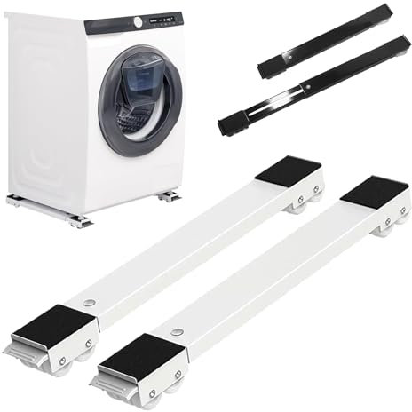 Deslizadores for electrodomésticos, transportadores de muebles con ruedas, base ajustable for lavadora y secadora, soporte resistente con ruedas for mover la cocina, elevador de base móvil for refrige