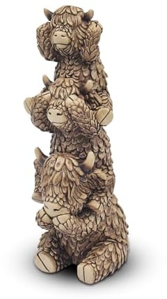 Lesser & Pavey Hughie Highland Cow Decor Figurine | Detailed Craftsmanship, Display Ready Accent, Stable Ornament, Ideal for Home and Office Decor, Gift Choice