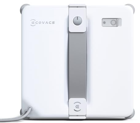 ECOVACS WINBOT Mini Gen 2 Robotic Window Cleaner Robot,Ultra-Slim 55mm,WIN-SLAM 4.0 Navigation,10-Tier Safety, Edge Cleaning,Ultrasonic Spray,App Control for Home Glass Cleaning