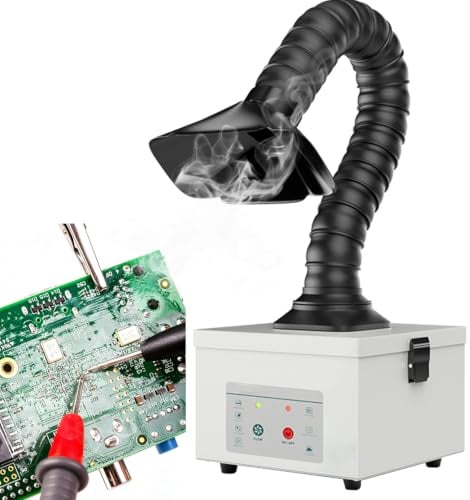 Lötabsaugung 45W, Lötrauchabsaugung mit Aktivkohlefilter, Lötrauchabsorber Desktop Mobil Rauchabsauger 138 m³/h, Geräuscharmes Rauchreinigung für Lötrauch, Laserdampf & Feinstaub