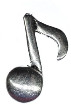 Miniblings Noten Brosche Pin Anstecker Musik Achtelnote Silber Note - Handmade Modeschmuck I Anstecknadel Button Pins