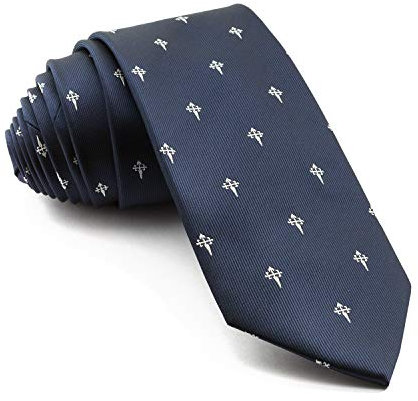 Herren Krawatte blau Santiago Kreuz