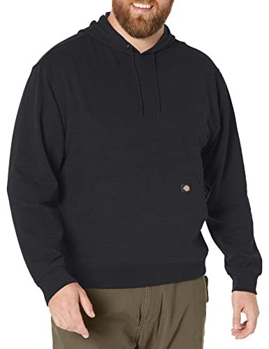 Dickies Uomo, Felpa in pile con cappuccio Midweight, vestibilità regular, Nero, 3XL