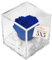 PREMIUM ROSE - Cubo Rosa Stabilizzata Blu 5 cm con Marmo di Carrara - Rosa Eterna Stabilizzata Made in Italy - Idea per Bomboniere, Lauree e Battesimi - Blu 1051